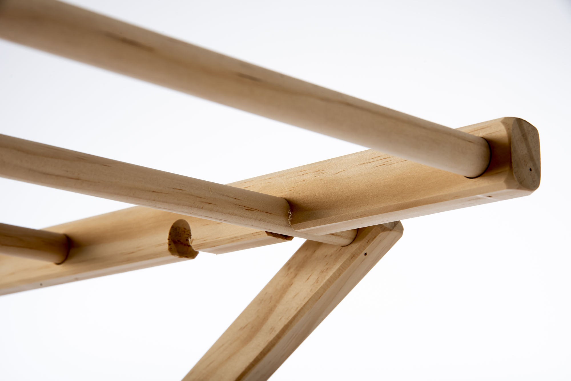 Wooden clothes airer on a white background. Victoria James Home Eco Deluxe Clothes Airer