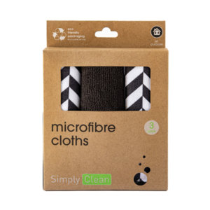 Microfibre Cloths 3 Pack - Black